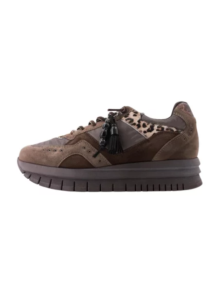 Sneakersy Cetti skórzane brązowe