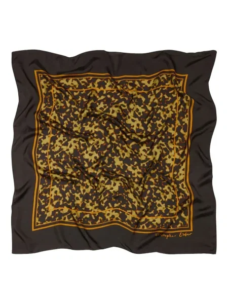 Fular Christopher Esber de mătase maro