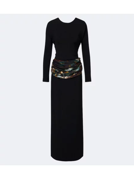 Rochie Dries Van Noten drapată negru