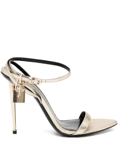 Sandale Tom Ford din piele auriu