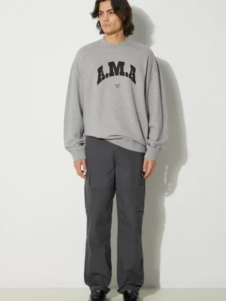 Marcelo Burlon bluza Ama Comfort Crewneck z nadrukiem szary