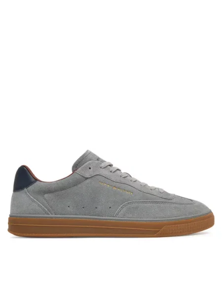 Tommy Hilfiger Superge Th Lo Lux Suede Sneaker siva