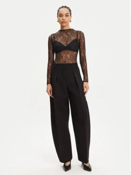 JACQUEMUS Kalhoty z materiálu Le Pantalon Ovalo černá