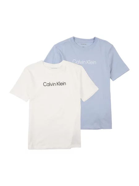 Calvin Klein Jeans Tricou Logo T albastru porumbel / negru / murdar alb