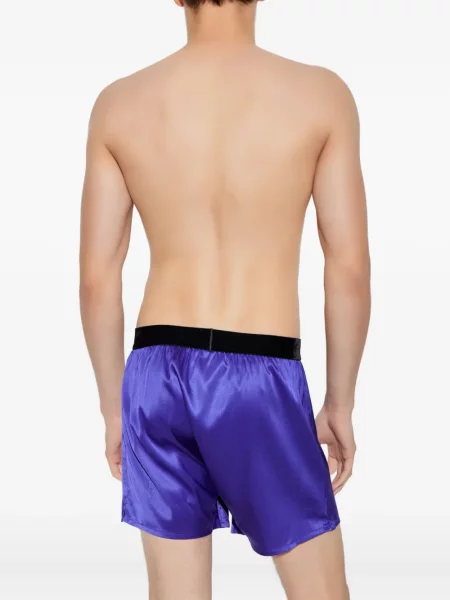 Boxeri Tom Ford de mătase cu autograf violet