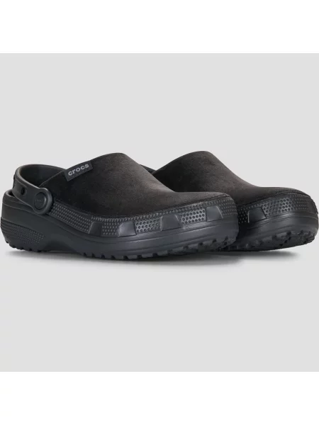 Bársony klasszikus félcipő Crocs fekete