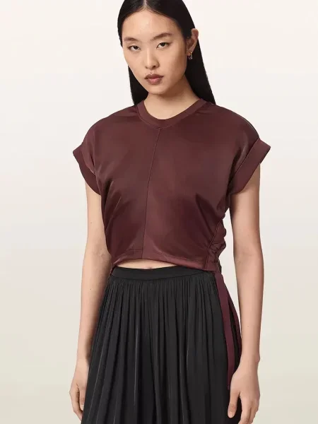 AllSaints bluză pentru femei MIRA SATIN