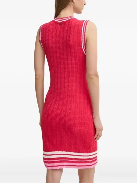 Rochie mini Liu Jo fără mâneci tricotate de costum roșu