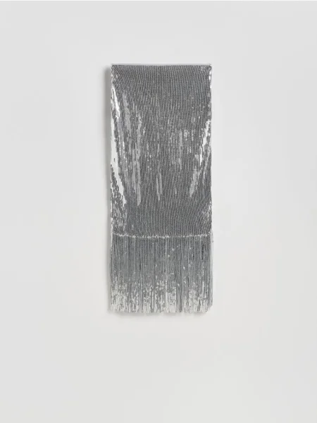 Юбка Reserved с бахромой серебряная