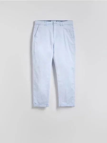 Reserved Pantaloni chino slim cu conținut ridicat de albastru-pal albastru