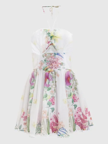 Сукня міні Alheli в квітковий принт Charo Ruiz біла