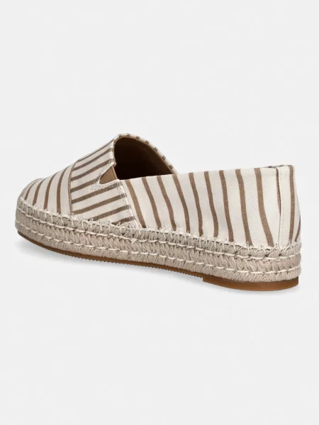 Tommy Hilfiger espadryle TH PLATFORM ESPADRILLE STRIPES beżowe