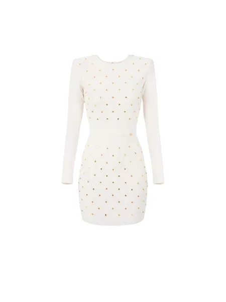 Mała mały sukienka mini Elisabetta Franchi beżowa