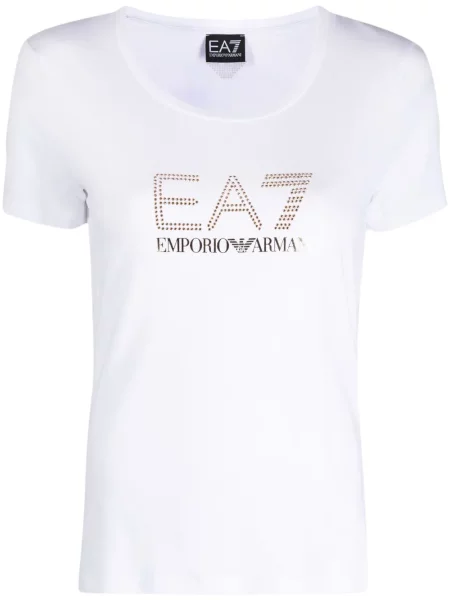 Stras tricou Ea7 Emporio Armani alb