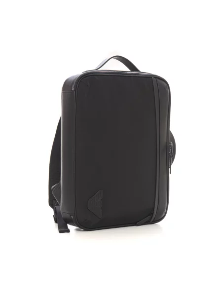 Torba na laptopa Emporio Armani z logo czarna