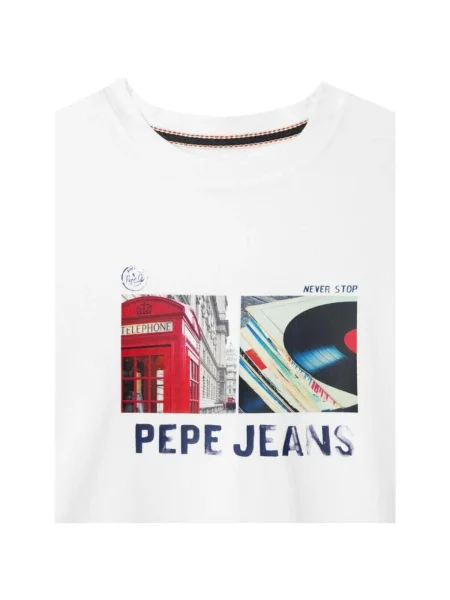 Tricou copii Pepe Jeans alb
