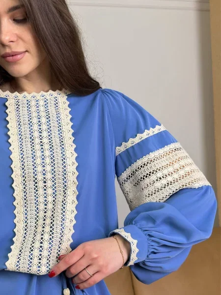 Блуза NENKA текстиль блакитний