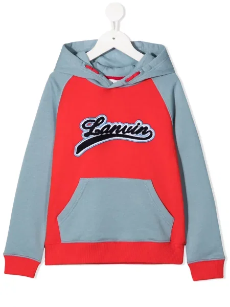Bluza z kapturem dziecięca Lanvin Enfant czerwona