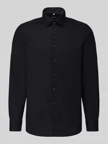 Koszula biznesowa o kroju slim fit z czystej bawełny model Level Five' Olymp Level 5 czarna