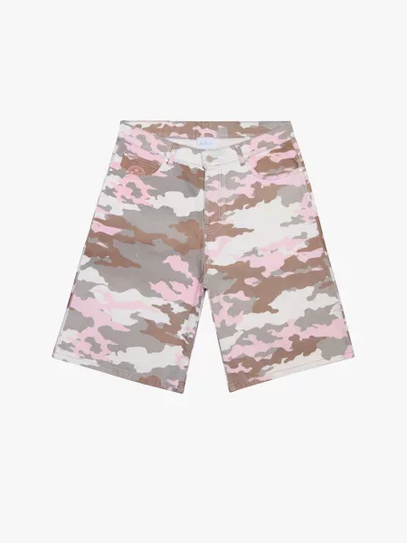 BLUE SKY INN Pantaloni Camo roz deschis albastru