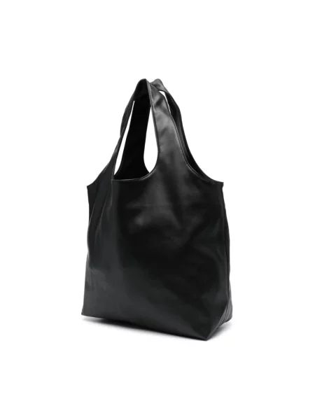 Torebka A.p.c. skórzana z nadrukiem czarna