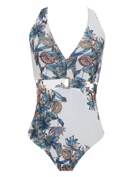 Costum de baie Amir Slama cu model floral cu imagine alb