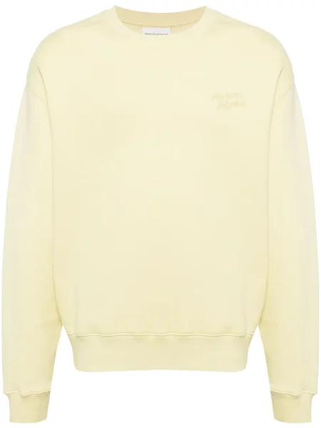 Hanorac Maison Kitsune cu broderie galben