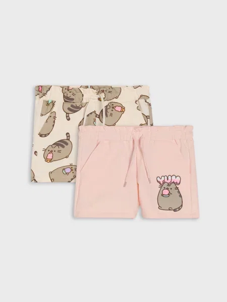 Sinsay Dámské šortky 2 pack Pusheen the Cat vícebarevná