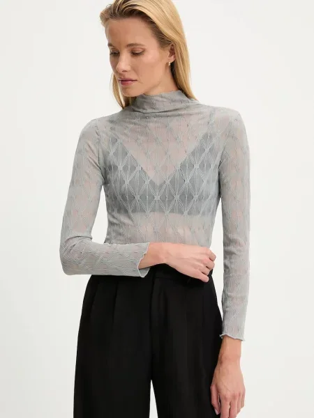 Блуза Answear.LAB дамска с изчистен дизайн сиво
