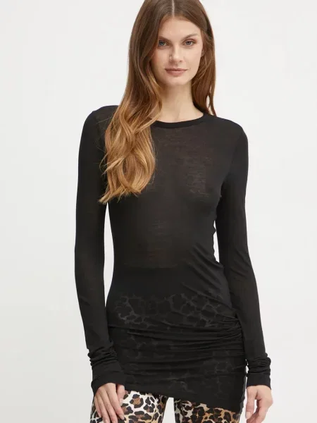 Tricou mânecă lungă Max&co. de lână negru