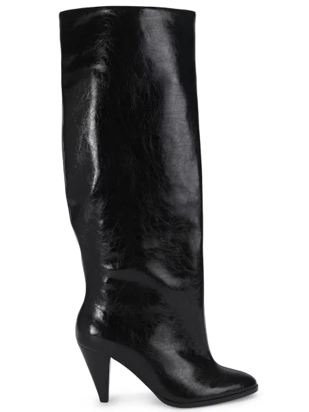 Kurt Geiger London cizme pentru femei din piele întoarsă Lambeth Boot Slouchy negru