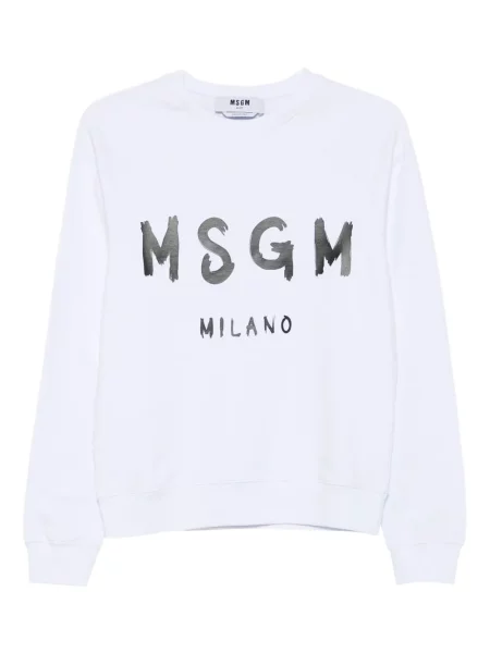 Bluza Msgm z nadrukiem biała