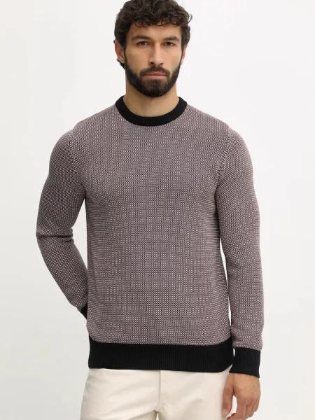 Bombažen pulover Barbour WELLS mornarsko modra