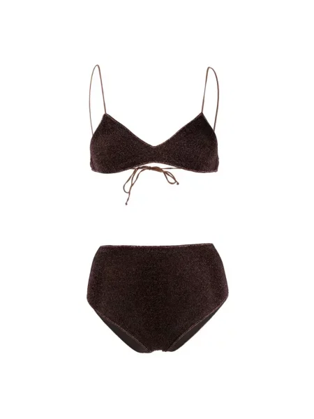 Torba plażowa Oséree z wysoką talią brązowa