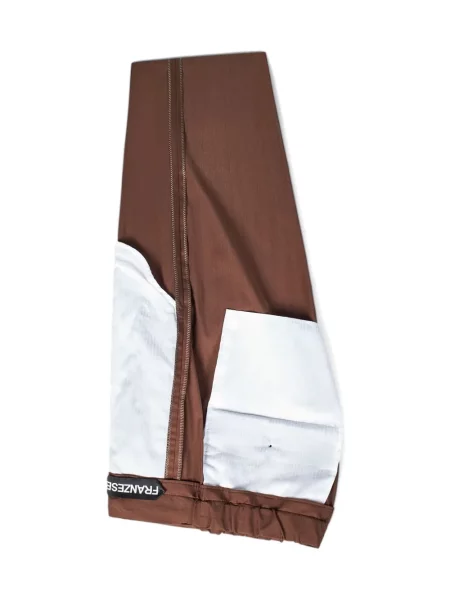Pantaloni Franzese Collection plisate maro