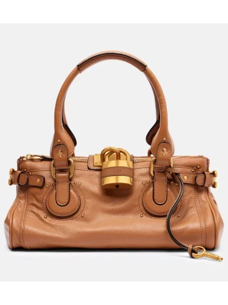 Geanta de piele Chloé din piele maro