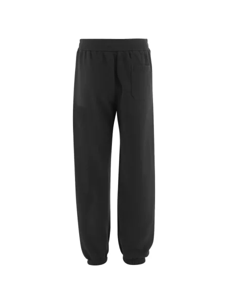 Pantaloni Jil Sander cu imagine alergare negru
