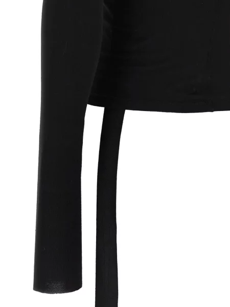 Długa koszulka Rick Owens Drkshdw asymetryczna czarna