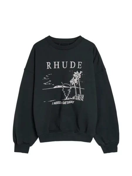 Pulover Rhude cu imagine negru