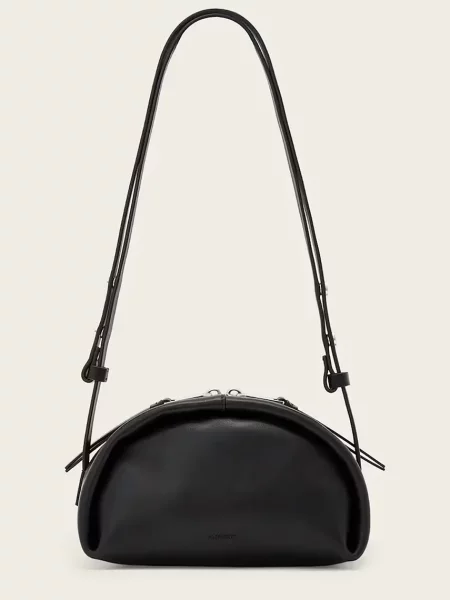 AllSaints geantă crossbody pentru femei din piele ROSALIE negru
