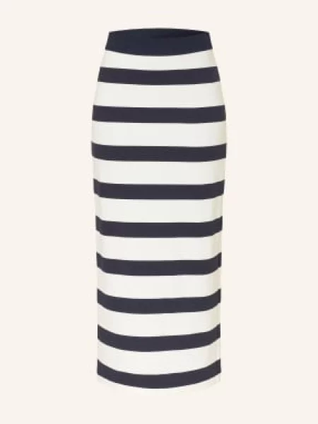 Mm By Max Mara Jerseyová Sukně Mmlriviera / tmavě modrá bílá