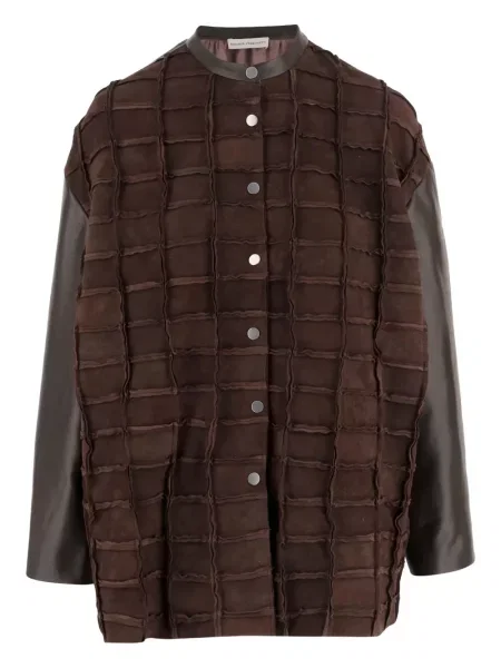 Kurtka skórzana Niccolò Pasqualetti brązowa