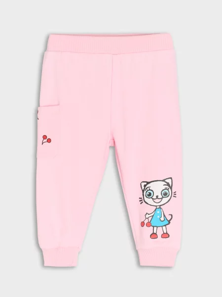 Sinsay Kalhoty Kitty Kotty pastelová růžová