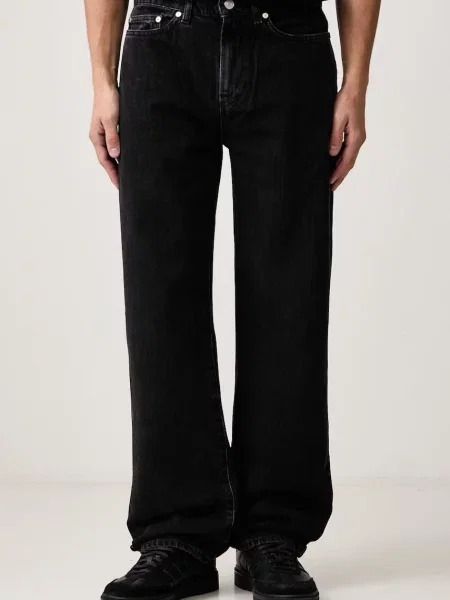 Lacoste blugi straight pentru bărbați negru