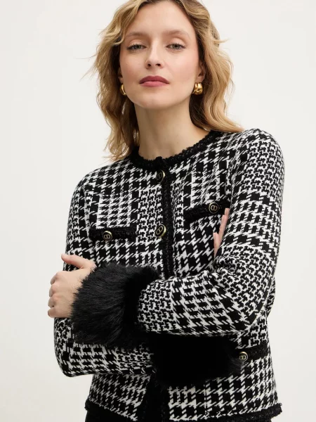 Піджак з додаванням вовни Twinset однобортний однотонний білий