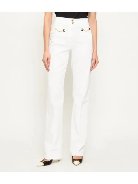 Elisabetta Franchi Blugi | flare fit alb