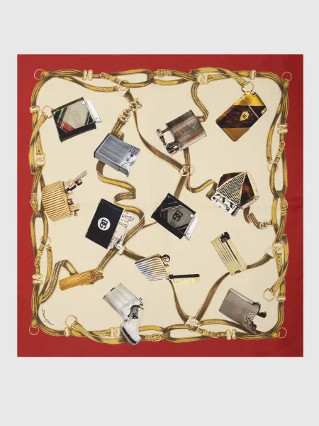 Хустка із шовку в принт Dolce&gabbana бежева