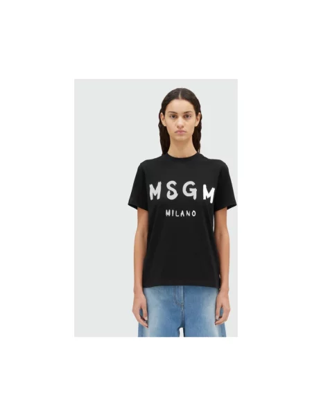 Koszulka Msgm z krótkim rękawem czarna