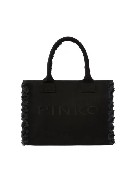 Shopperka Pinko skórzana czarna