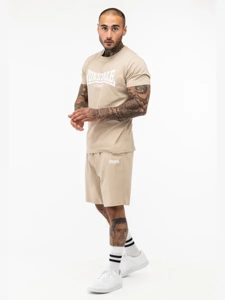LONSDALE Costum de trening bej alb
